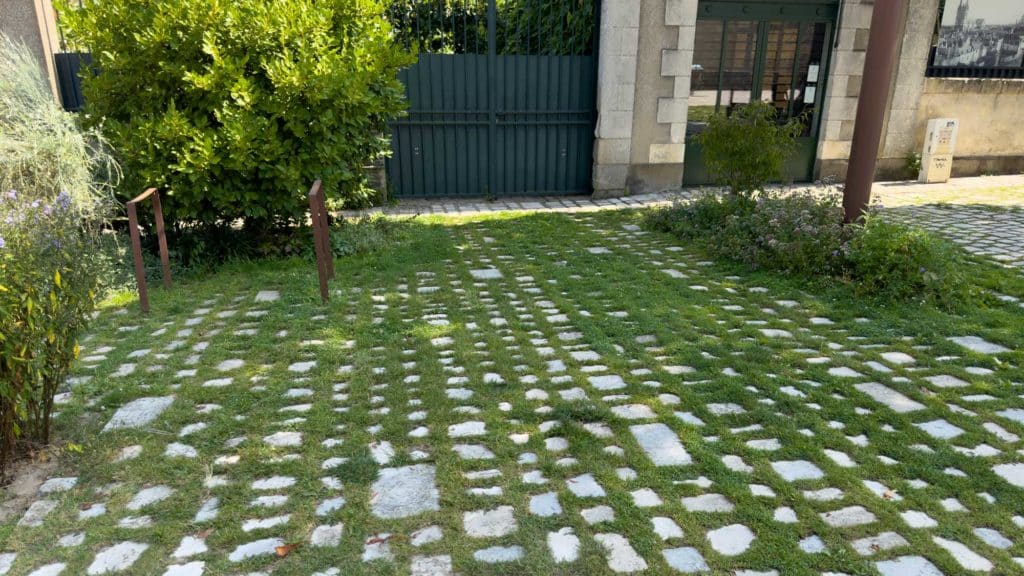 Pavés enherbés à proximité du Château d’Angers